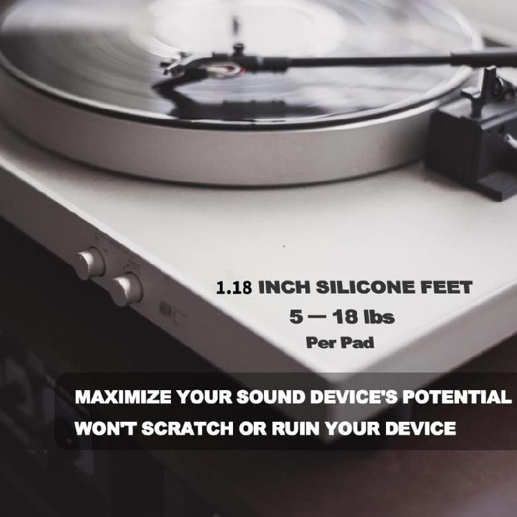 30mm NonSkid Shock Absorbing Silicone Feet Adhesive Mats For Speaker Cabinets Vibration Isolators Pad Secure Installation