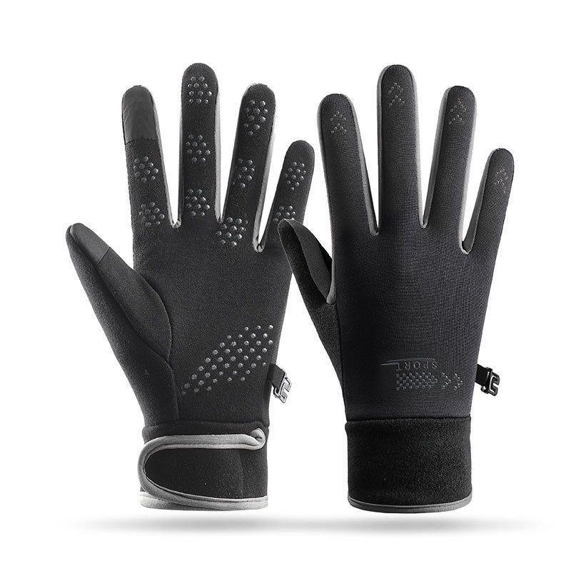 Adult Windproof Winter Cycling Gloves – Thick Velvet for Cold and Frost Protection