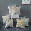European Style Golden Geometric Print Car Pillow Cover Sofa Cushion Cover Home Furnishings