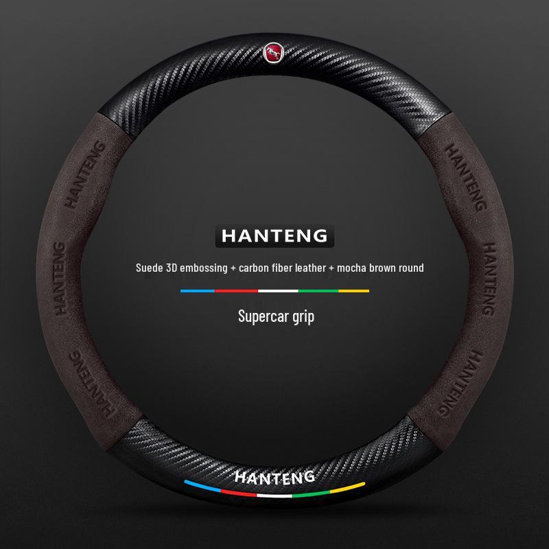 

Suede Anti-Slip Steering Wheel Cover for Hanteng X7/X5/e+/V7/X8 - Red 38cm