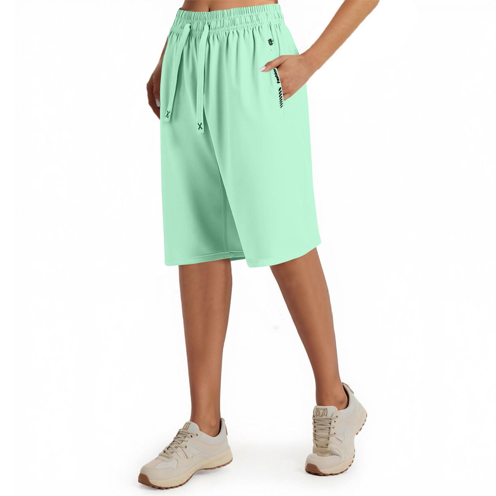 

Женские ультраэластичные дышащие повседневные брюки прямого покроя быстросохнущие летние брюки XXL зелёный