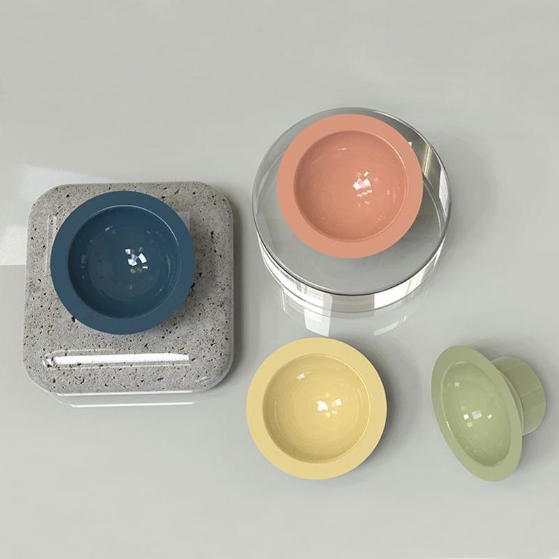 New Diamond Surface Tilted Single Bowl High Foot Food Bowl Neck Protection Cat Dog Drinking Water Bowl Pet Supplies Cat Bowl Dog