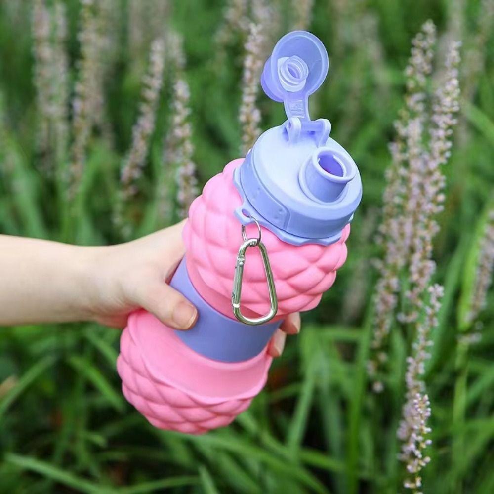 Reusable Silicone Water Bottle 700ml Hiking Water Cup Portable Collapsible Water Bottles  Outdoor