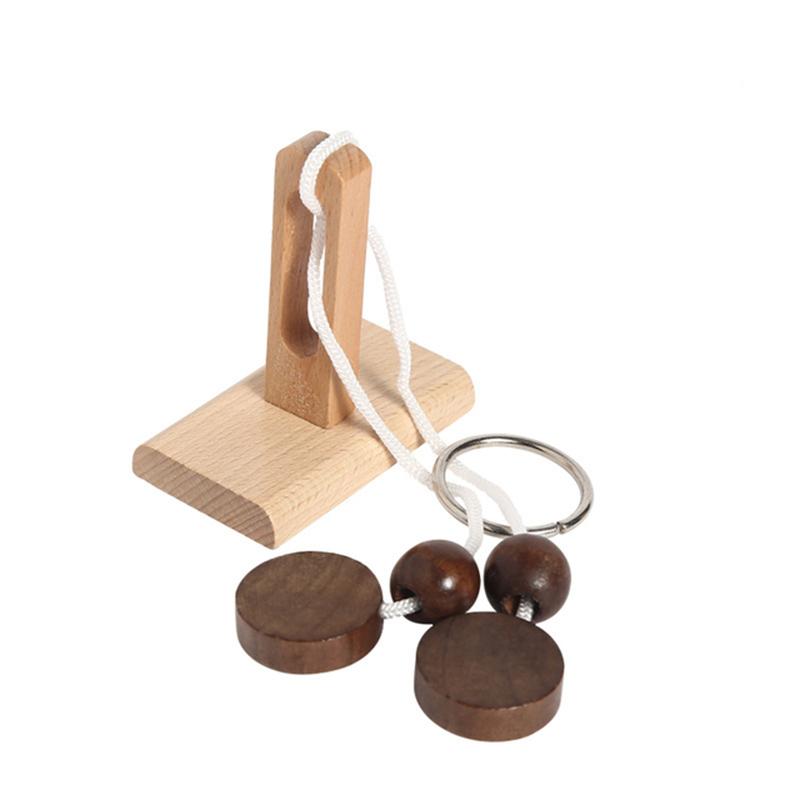 

Wooden Toy Rings Lock Unlock Brain Teaser Puzzle Game Threading Rope Loop Puzzle Luban Kong Ming Lock Educational Toys for Kids