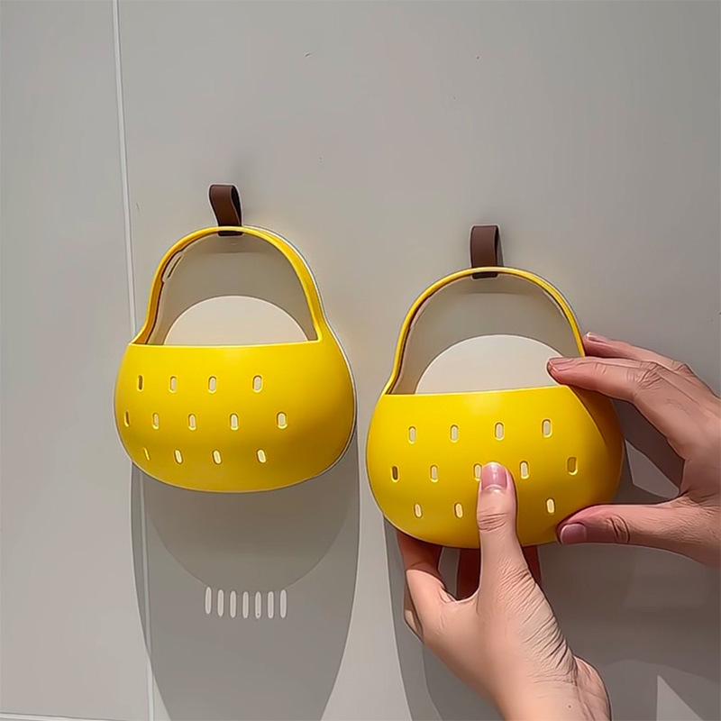 Magnetic Wall-Mounted Kitchen Organizer: Multi-Function Shelf and Storage Basket