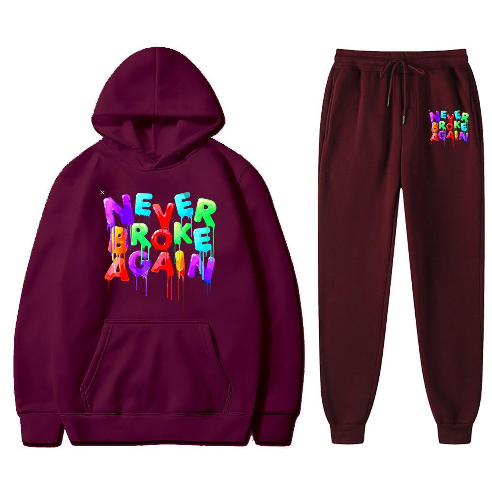 Youngboy Never Broke Again Mikina 2dílné sady Tepláková souprava Módní Hip Hopová souprava Tepláky Muži Ženy Mikiny s kapucí Sportovní kalhoty