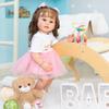 22 Zoll Reborn-Mädchenpuppen mit vollem Silikonkörper, Bonnie kann baden, realistische Simulationspuppe mit venösem Blut, süße Prinzessinnen-Babypuppe mit offenem Mund, Spielzeug für Kinder