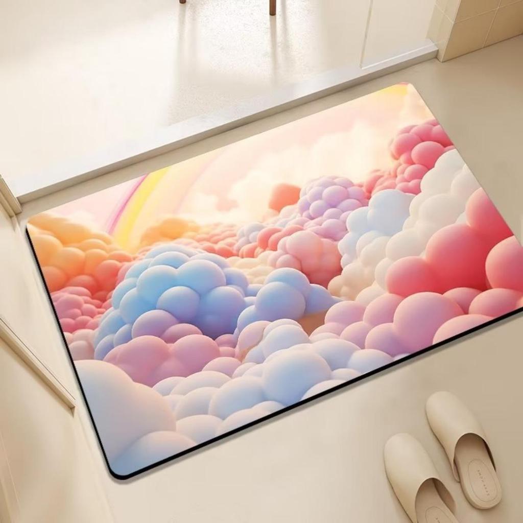 Rozsievková potlač Kúpeľňa Zahusťovacia rohož Vaňa Protišmykové koberce V umývadle Vaňa Bočná podlaha Koberec Sprcha Rohožka pred dverami Pamäťová pena 3D podložka