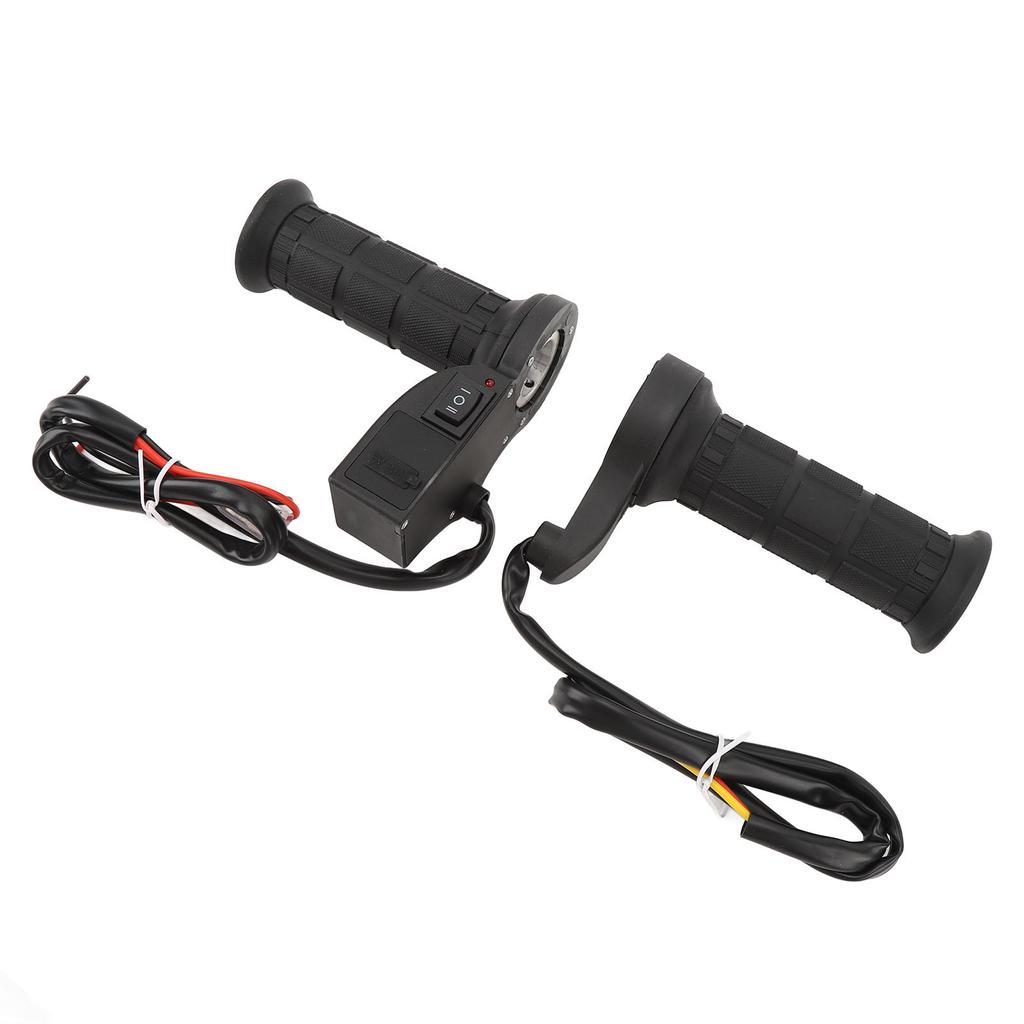 12V 22mm Motorcycle Heated Handlebar with Voltage Display USB Output Adjustable High Low Temp