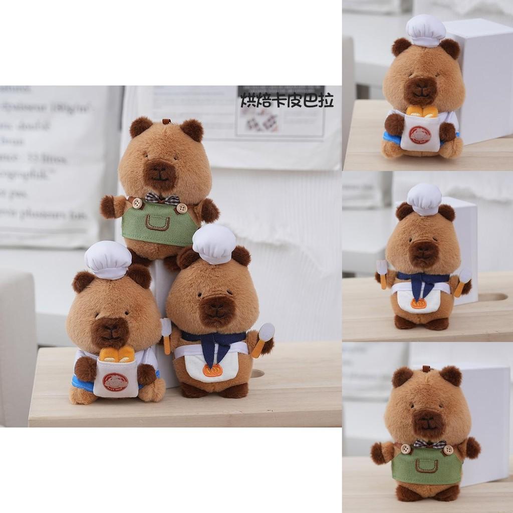 Keychain Whimsical Capybara Plush Toy With Chef Outfit Perfect For Cute Home Decor