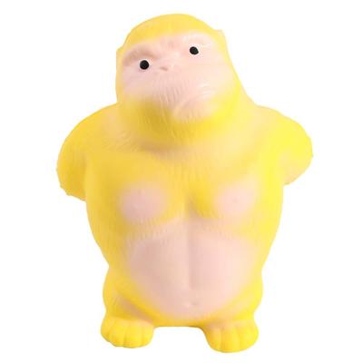Orang-Utan Squeeze Entlüftung Gorilla Langsamer Rückprall Gelb Quetschaffe Spielzeug Kreatives Weichgummi Weichkleber Gorilla Spielzeug