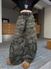 Autumn 2026 Girls' Camouflage Wide-Leg Overalls with Large Pockets