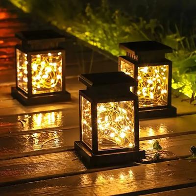 Solar Laterne Außen Garten Hängende Laternen Wasserdicht LED Missionsleuchten Für Heimaccessoires Dekorative Box Terrasse Hof Rasen