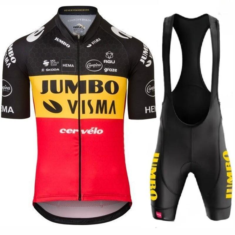 JUMBO Tour De France Completo da Ciclismo Manica Corta Uomo Donna Versione Squadra Strada Traspirante Maglia