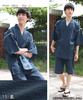 Nishiki Shijira Weave Jinbei Top and Bottom Cool Perfect for Wearing At Japanese Indigo Size 3L 0809-15 Men's Set, 100% Cotton, Loungewear, Home,