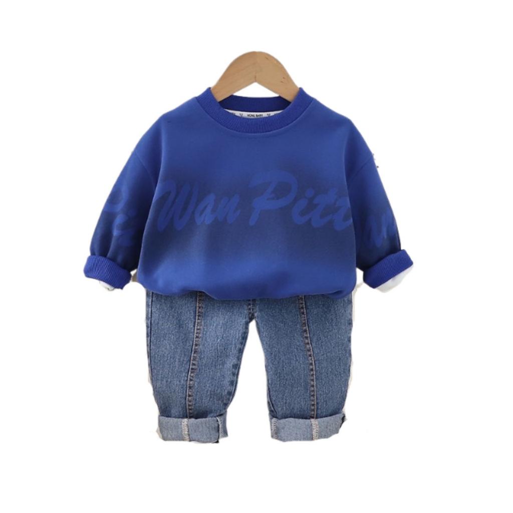 Kids Casual Long-Sleeve Set, Comfortable Daily Wear Outfits