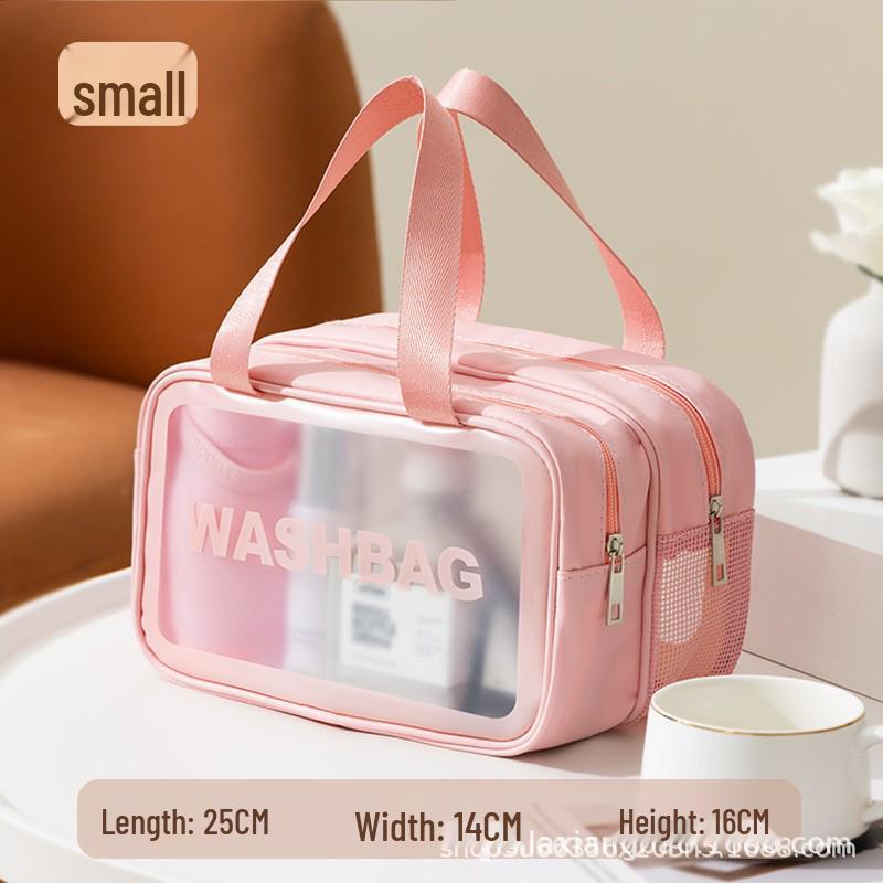 Luxury Double-Layer Women's Makeup Bag – Portable, Large Capacity, Waterproof Toiletry Case