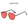 Metal Frame Square Sunglasses Chic UV Protection Double Beam Double Beam Sunglasses Fashionable Square Lens Metal Sunglasses