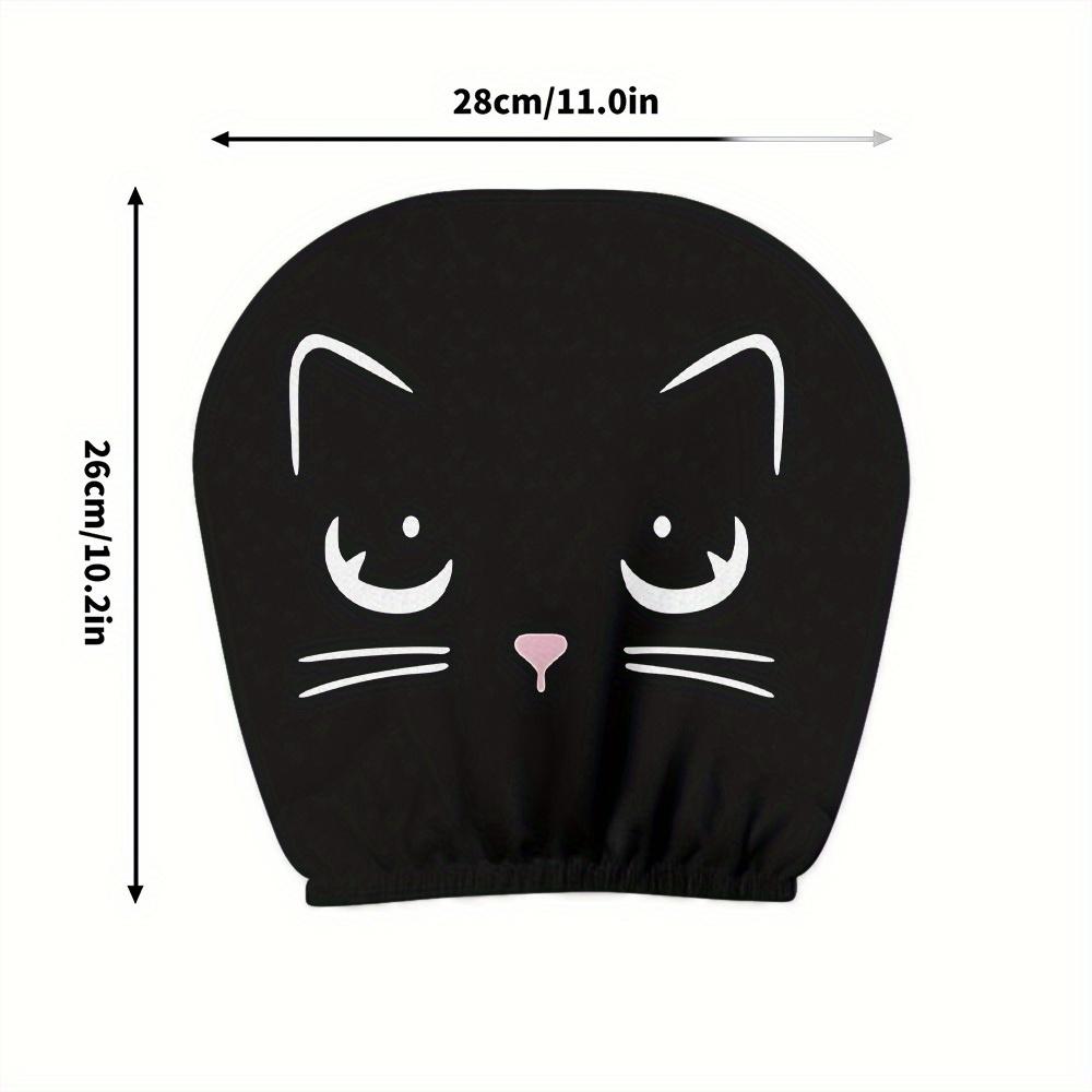 Cute Cartoon Cat Print Seat Headrest Covers, Unisex, All-Weather Use, Four-Season Seat Headrest Covers Halloween Decoration Suitable for Long-Distance