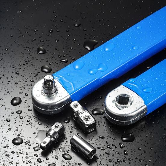 Extension Wrench High Carbon Steel Zero Degree Adjustable Ratchet Tool Impact Extension Wrench Set Chain Drive Ratchet Extender