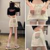 Women's Retro High Waist Denim Midi Skirt - Summer A-line Slim Fit