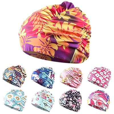 Damenmode, plissiert, bequem, groß, Spa, langes Haar, Schwimmen, Gehörschutz, Badekappe