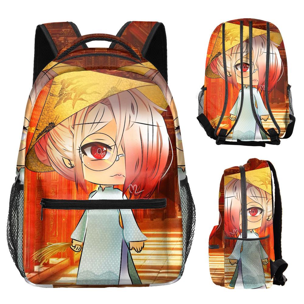 Cartoon Novelty Kpop Youthful School Bags Unisex Gacha Life Travel Bags 3D Print Oxford Waterproof Notebook Shoulder Backpacks