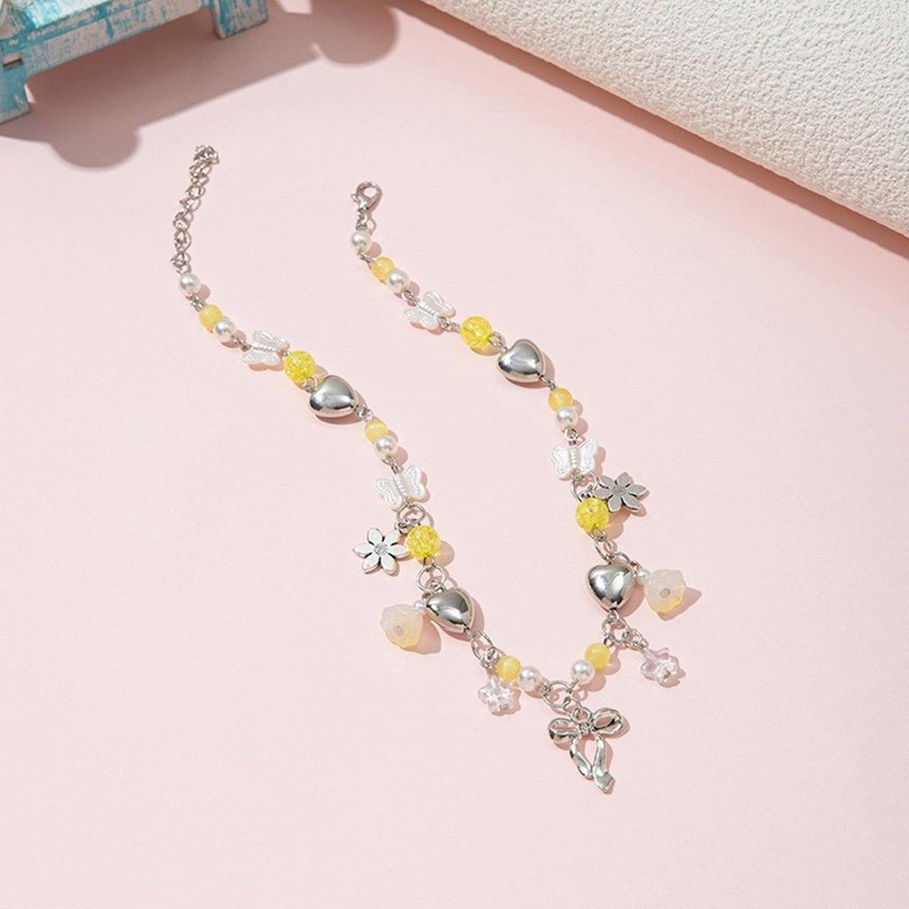 Elegant Beaded Necklace/Bracelet Handmade New Chinese Style Crystal Bead Jewelry for Ladies Fashionable Accessories