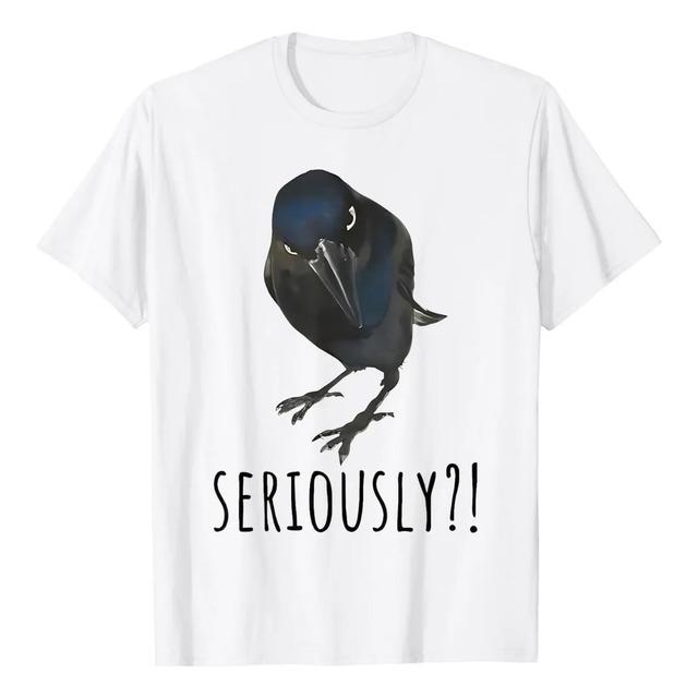 Camiseta Grackle Seriously Funny Con Estampado De Pajaros L