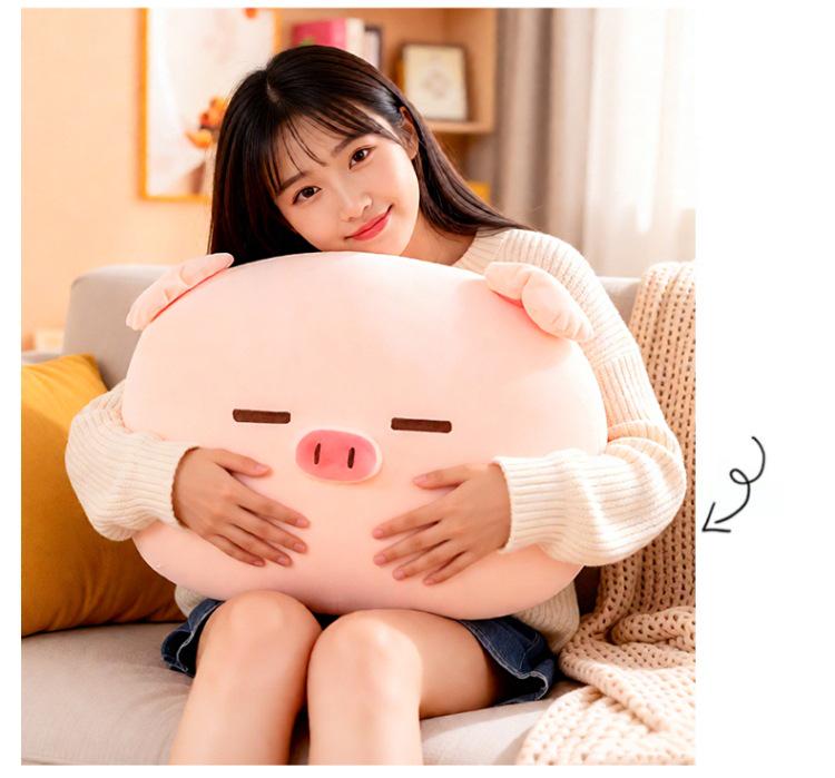 Adorable Pig B-BO Series Lumbar Pillow: Cute Plush Toy Cushion Doll Birthday Gift