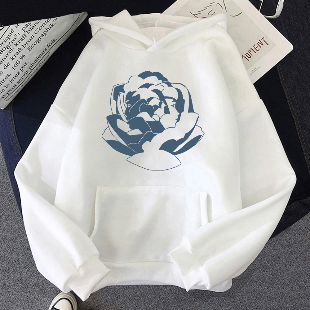 2025 new autumn casual men's sweater pattern printed pullover long sleeve youth popular hooded collar sweater