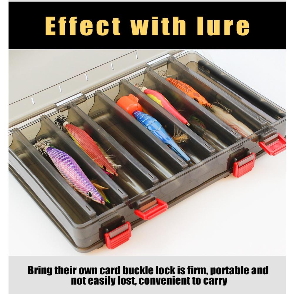 14 Compartments 18.5*27.5*5 Fishing Tackle Double Sided Plastic Fishing Lures Box Large Fishing Lure Hook Boxes Pesca Tackle Box