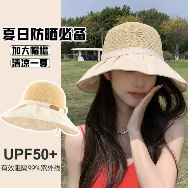 Sunshade Breathable Hat Women's Spring and Summer Outdoor Popular Sunscreen Versatile Sunshade Hat Basin Bow Fisherman's Hat