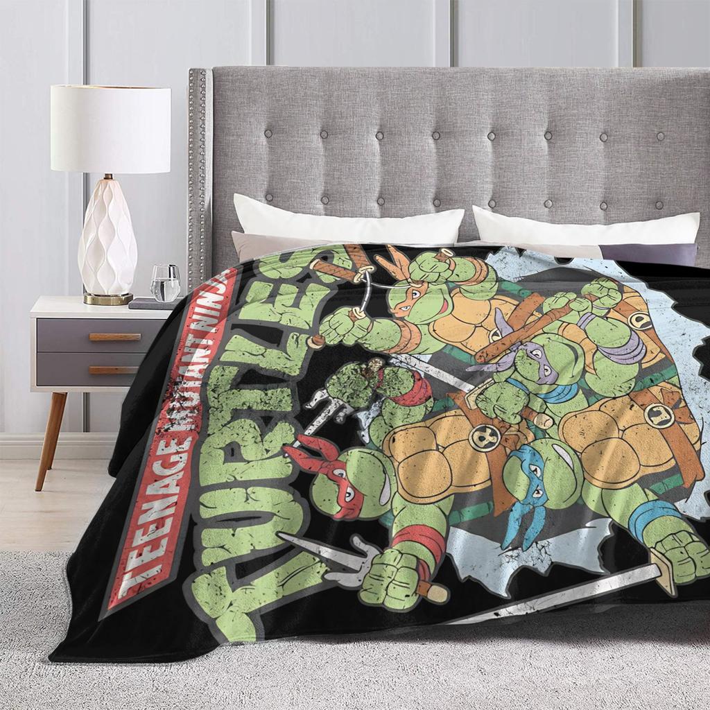 TMNT Durchbruch Flanelldecke Warme Weiche Überwurfdecke für Wohnkultur Reise Muster Tagesdecke Sofa Bettbezug