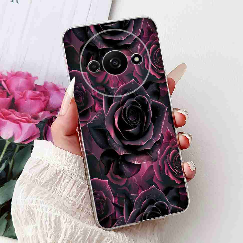 For Xiaomi Redmi A3 Case 6.71" Soft Silicone Beautiful Painting Back Cover For Redmi A3 RedmiA3 Phone Case Bags