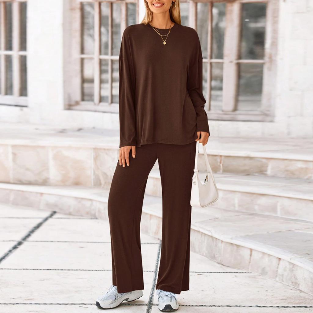 Dwuczęściowe zestawy dla kobiet Casualowe luźne koszule z długim rękawem i szorty ze sznurkiem z wysokim stanem Dres Jesienne stylizacje