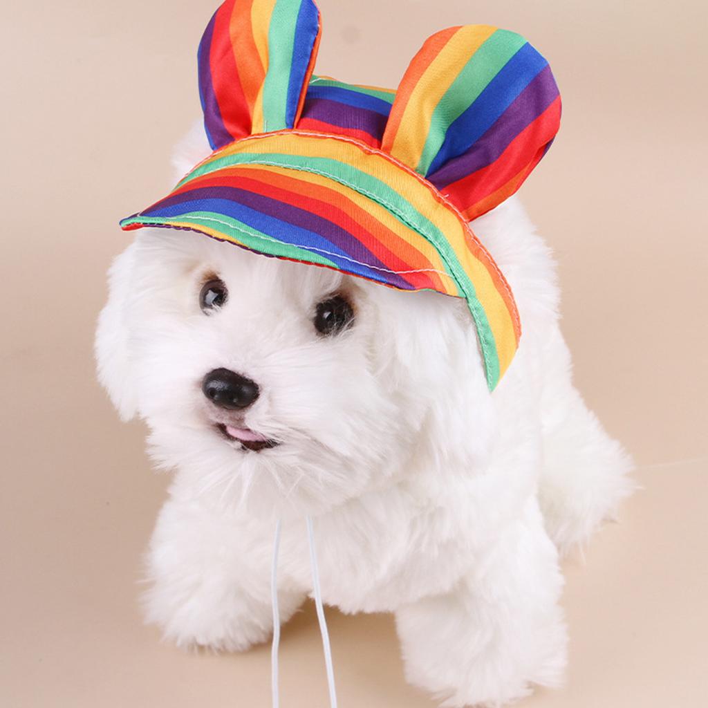 Summer Uv Hat Pet Breathable Protection Lightweight Polyester Cat Dog Outdoor Sun Cap With Ear Holes