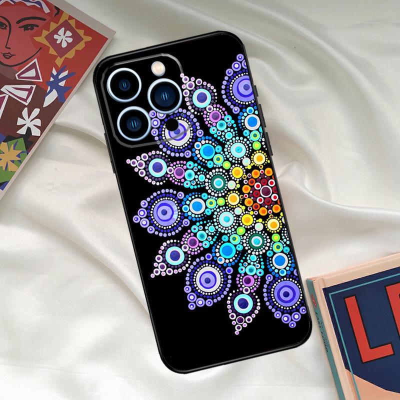 Elegant Mandala Floral Design Phone Case For iPhone 16 15 14 13 12 11 17 Pro Max 15 16 Plus 12 Mini 16e 17 Air Funda Cover