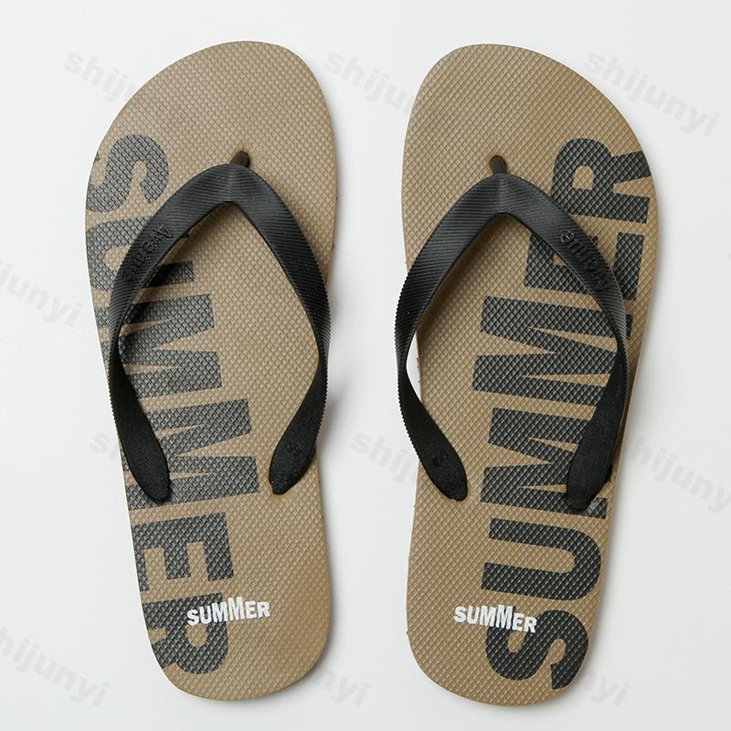 Fashion Men Slippers Flip Flops 2025 Summer Flat Shoes Non-slip Fashion Soft Trendy Open Toe Home Breathable Outdoor Men Beach Slippers
