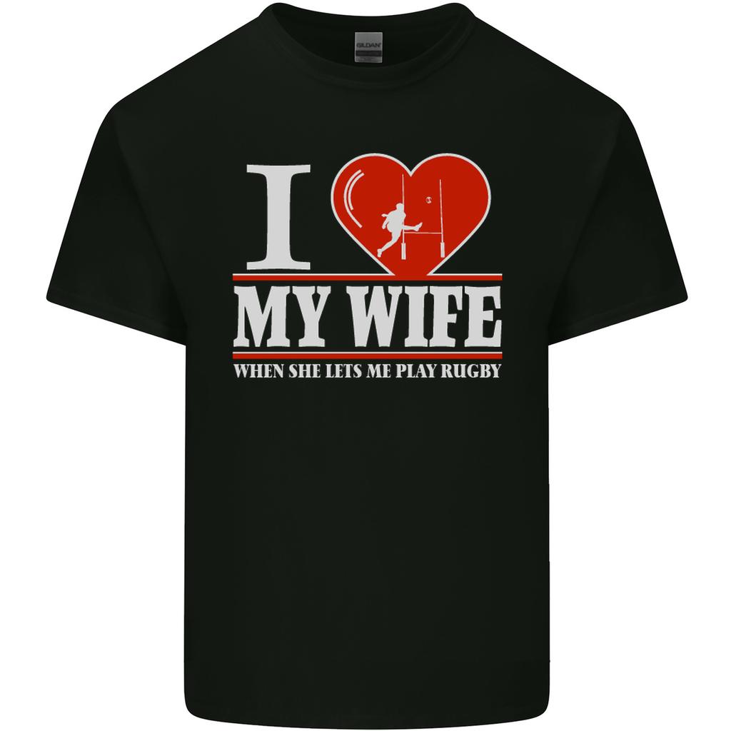 I Heart My Wife Rugby Player Funny Union Unisexs Light Cotton TShirt