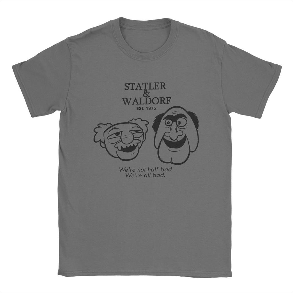 Statler Und Waldorf Herren T-Shirts Humorvolle T-Shirts Kurzarm Rundhals T-Shirt Baumwolle Geschenkidee Kleidung