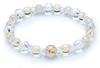 [Kyojudo] Natural Stone Women's Bracelet, Power Stone, Birthstone, 6mm, Cleansing Chips, Amulet, Crystal Bracelet, Women's Accessory (Rutile Quartz,