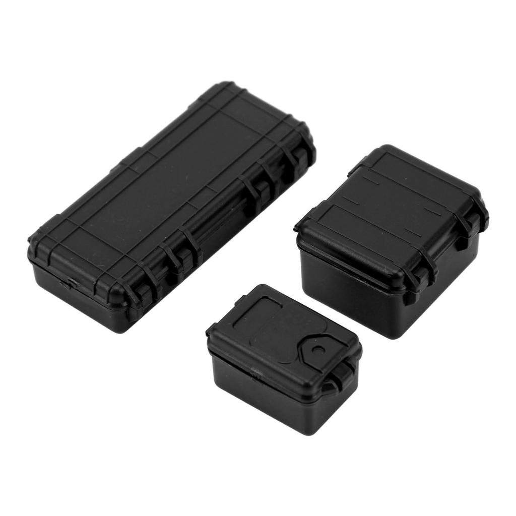 3 Pcs RC Car Simulation Luggage Case Large Medium Small RC Crawler Suitcase Decoration for 118