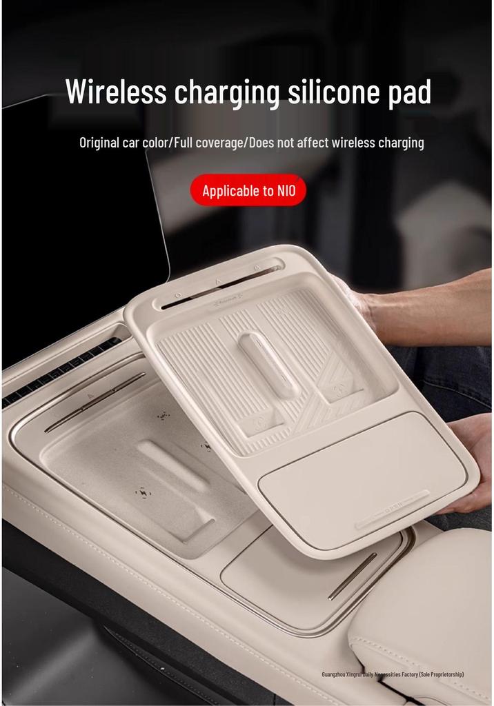 5 NIO ES6 ET5T EC6 Center Console Cup Holder Wireless Charger Silicone Mat (Car Interior Decorative Accessory)