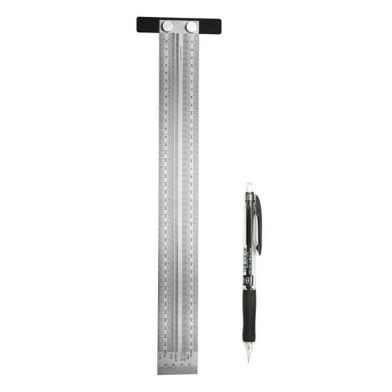 Stainless Steel Precision Marking Measuring Scale Ruler Pen Woodwork Accessory