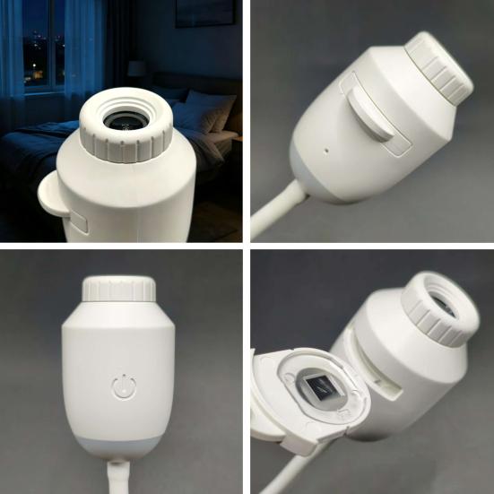 Tragbarer Sternenhimmel Projektor Nachtlicht mit Einstellbarer Helligkeit & 360-Grad-Drehung, USB Wiederaufladbare Stern Projektorlampe, Duale Modi Umgebungs