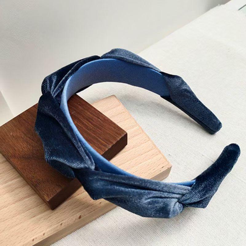 Koreanischer Samt Geflochtenes Retro Französisches Stirnband: Gesichtskonturierendes Dickdarm-Haarband