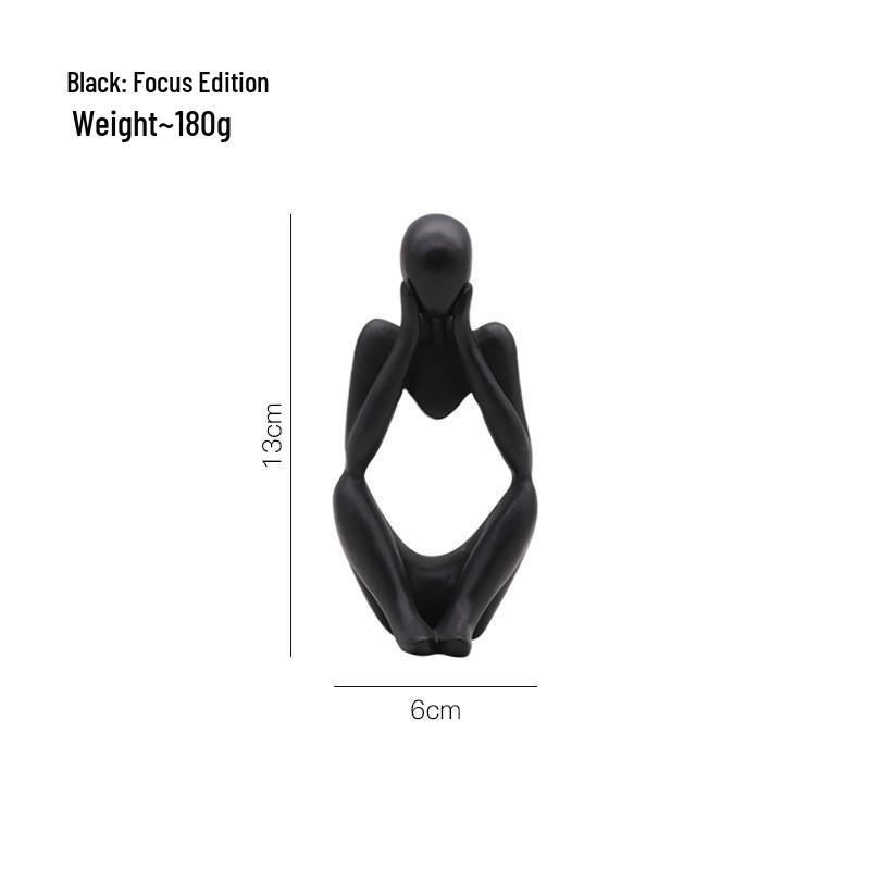 

Скандинавская серебряная смола Мыслитель Орнамент: Креативный предмет домашнего декора