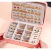 Jewelry Box Portable Storage Organizer Earring Rings Holder Pu Leather  Large Capacity Women Jewelry Display Travel Case