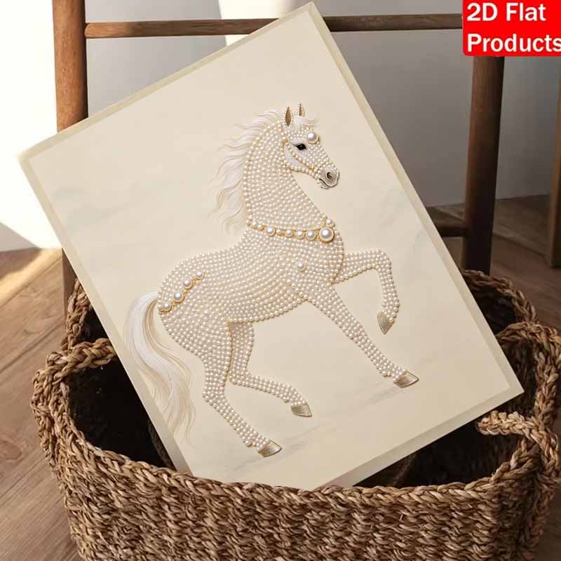 5D DIY Pearl Diamond Painting Kit Majestic Horse Full Drill Embroidery Mosaic Art Home Wall Decor Gift